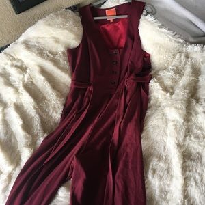 ModCloth Burgundy Jumpsuit